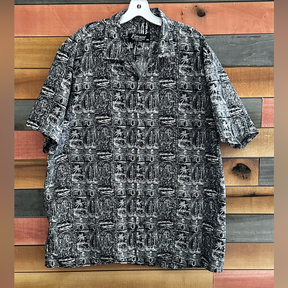 Favant brand Hawaiian shirt made of 100% cotton poplin material